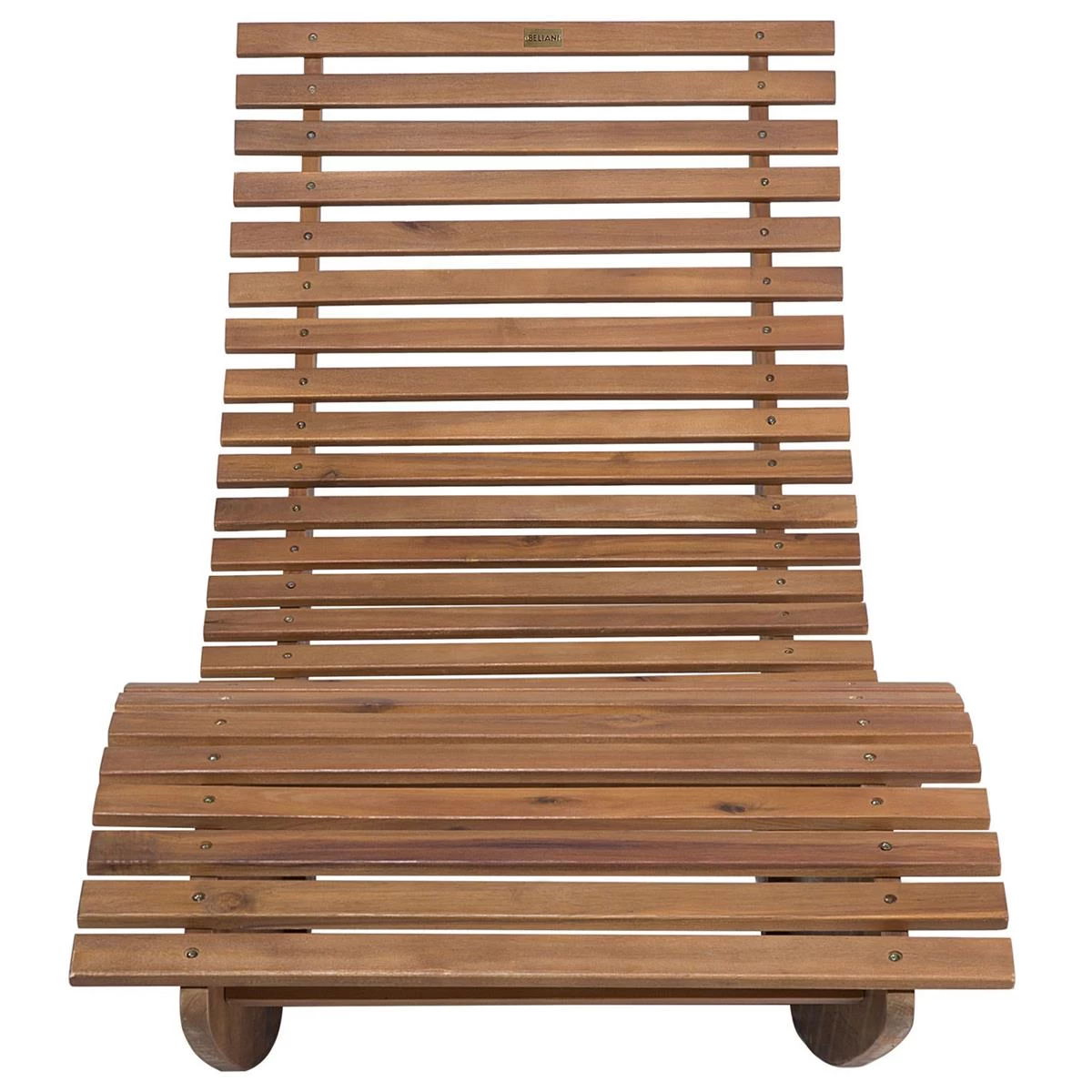 Beliani - BRESCIA - Strandstoel Set Van 2 - Lichte Houtkleur|Taupe - Afbeelding 6