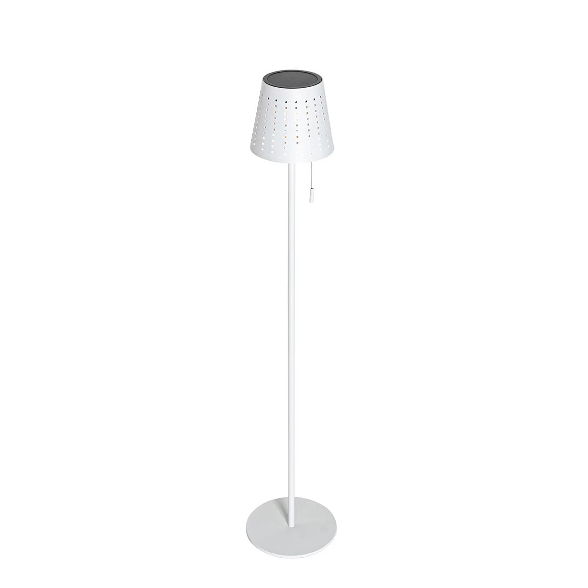 QAZQA Buiten Vloerlamp Wit Incl. LED 3-staps Dimbaar Op Solar - Ferre - Afbeelding 3