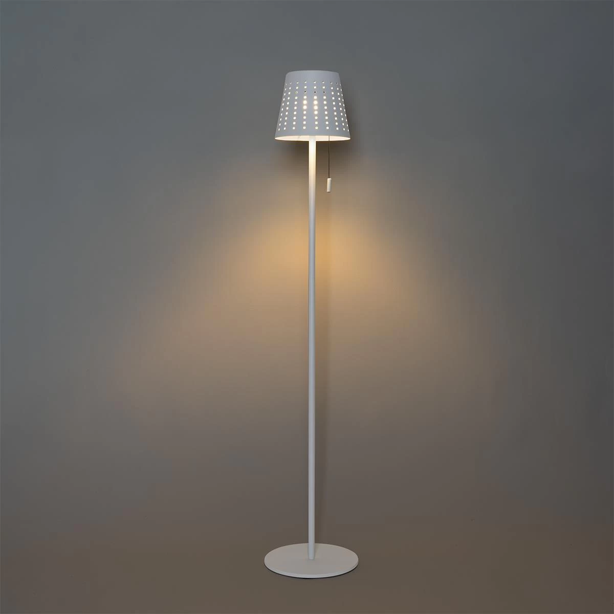 QAZQA Buiten Vloerlamp Wit Incl. LED 3-staps Dimbaar Op Solar - Ferre - Afbeelding 7