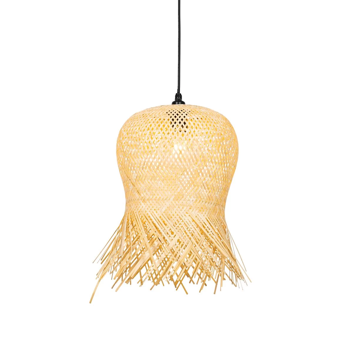 QAZQA Oosterse Buiten Hanglamp Bamboe IP44 - Carlos - Afbeelding 11