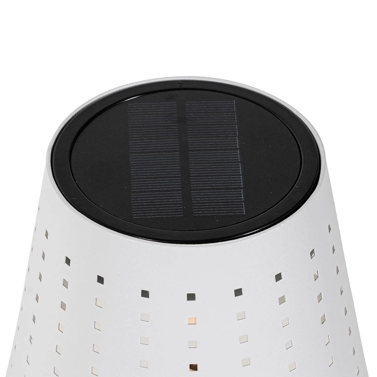 QAZQA Buiten Vloerlamp Wit Incl. LED 3-staps Dimbaar Op Solar - Ferre - Afbeelding 9
