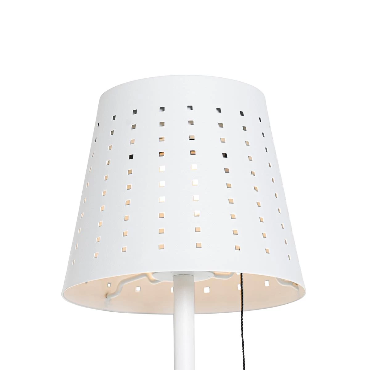 QAZQA Buiten Vloerlamp Wit Incl. LED 3-staps Dimbaar Op Solar - Ferre - Afbeelding 10