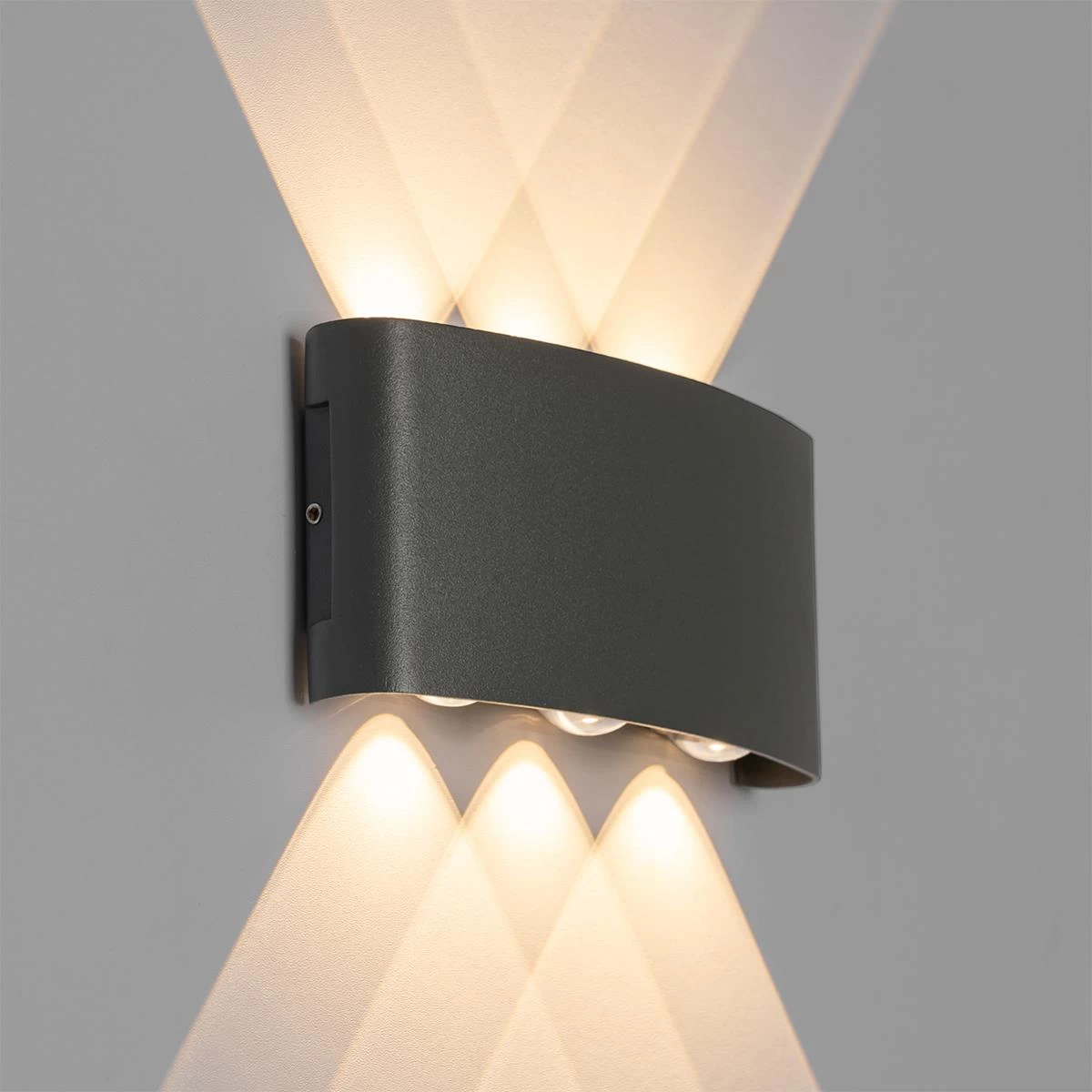 QAZQA Buiten Wandlamp Donkergrijs Incl. LED 6-lichts IP54 - Silly - Afbeelding 2