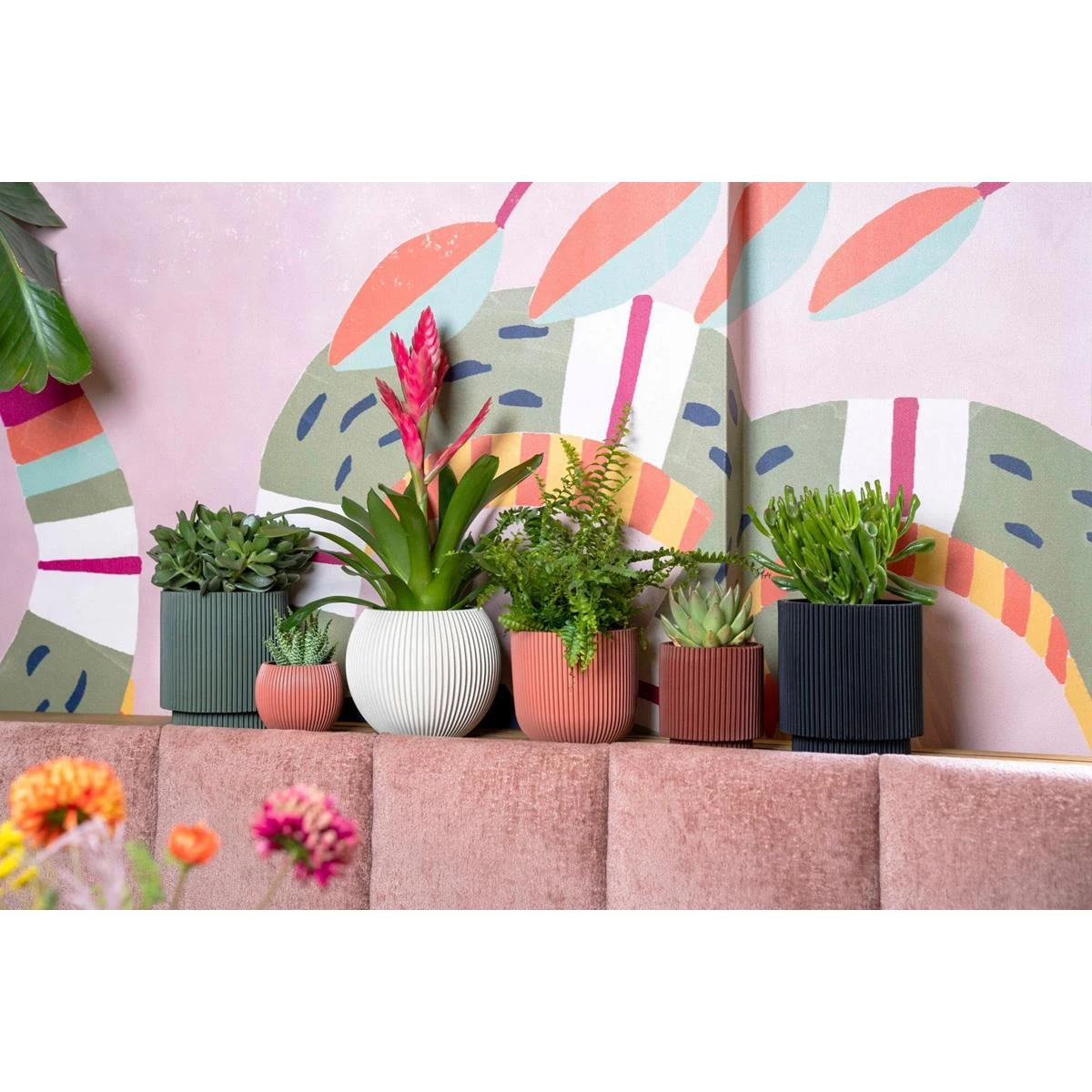 Capi Europe Vaas Cilinder Groove Colours - 8x9 - Beige - Afbeelding 2