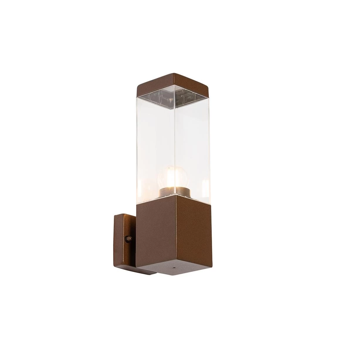 QAZQA Moderne Buiten Wandlamp Roestbruin - Malios