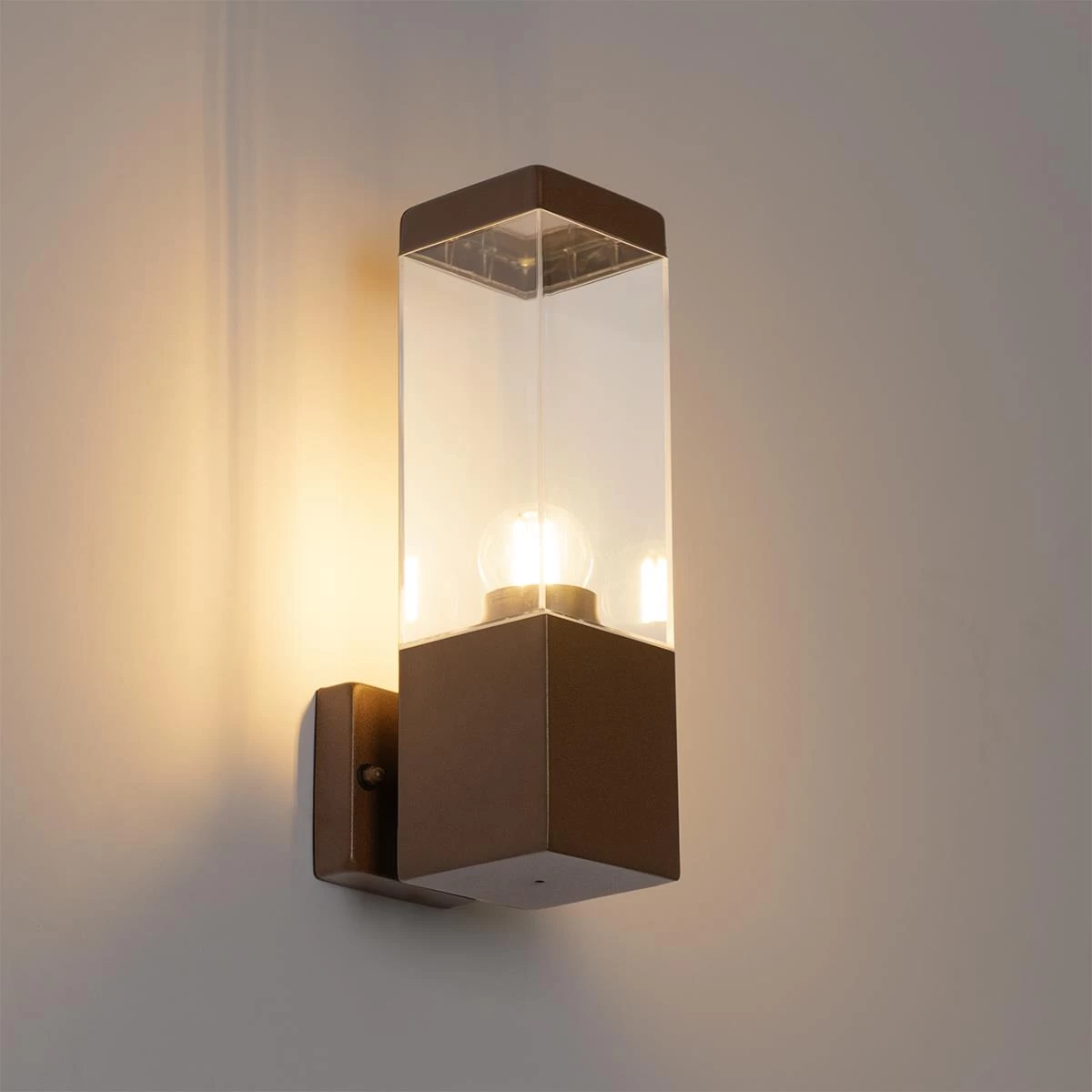 QAZQA Moderne Buiten Wandlamp Roestbruin - Malios - Afbeelding 11