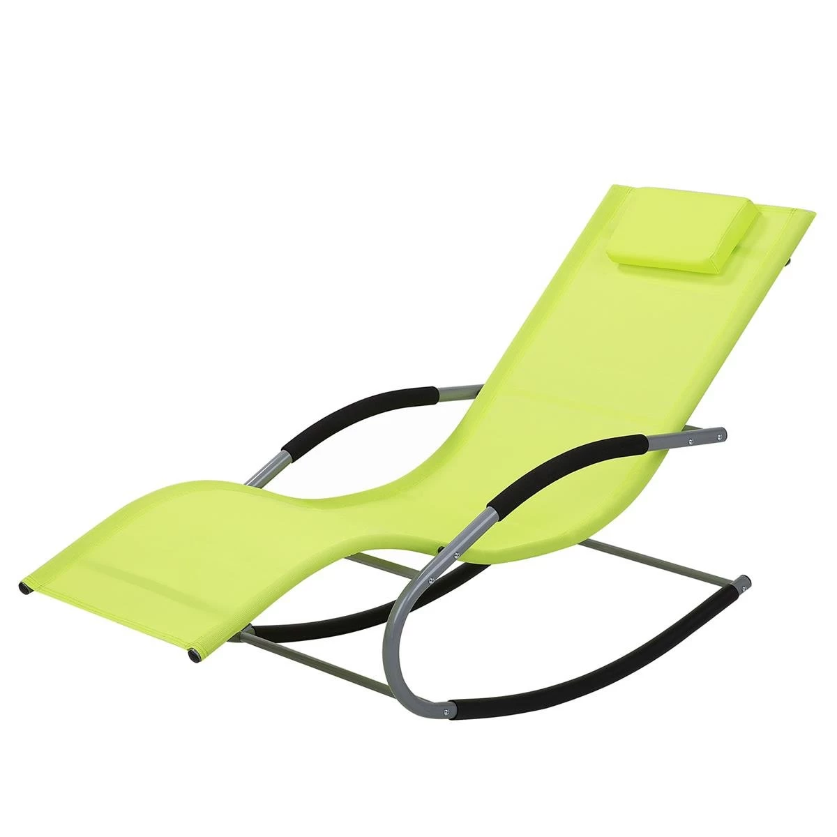 Beliani - CARANO - Strandstoel - Groen - Staal - Afbeelding 3