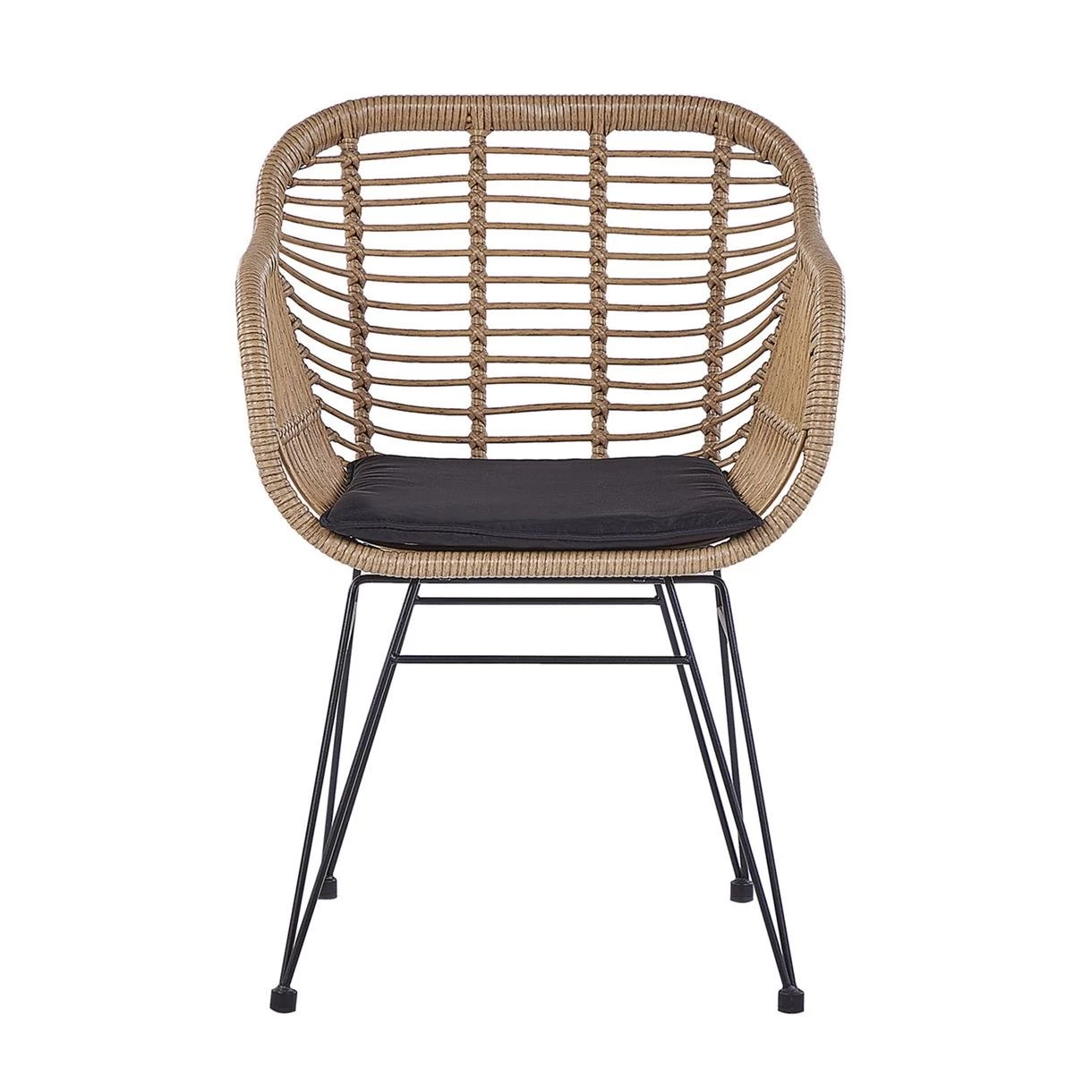 Beliani - TROPEA II - Bistroset Voor 2 - Natuurlijk - PE Rotan - Afbeelding 3