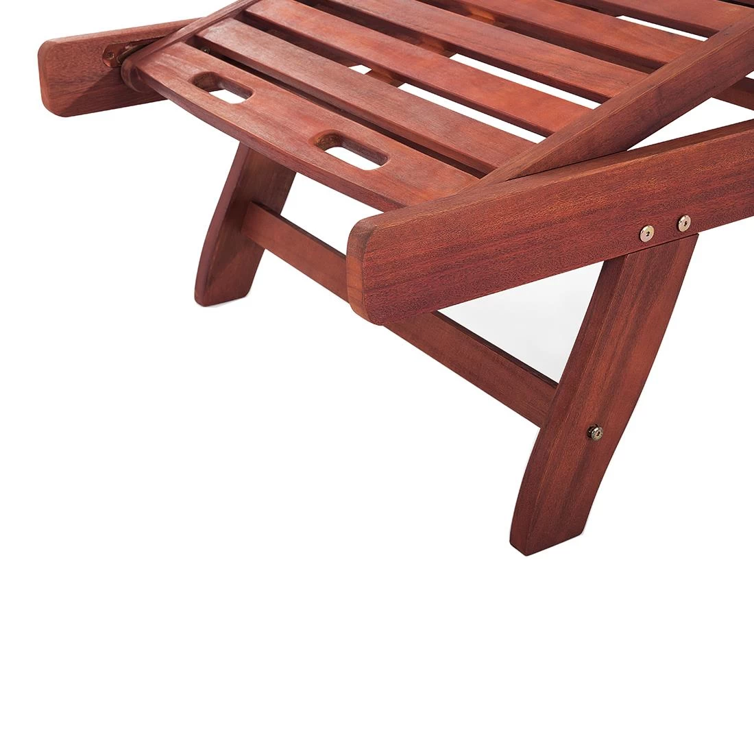 Beliani - MARLBORO | JAVA | TOSCANA - Ligstoel - Donkere Houtkleur - Afbeelding 7