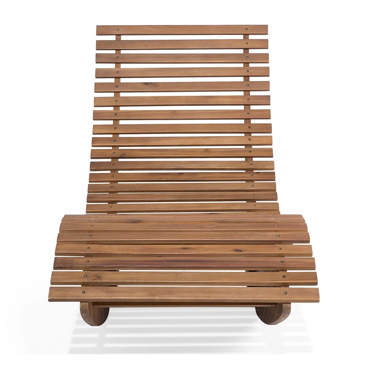 Beliani - BRESCIA - Strandstoel Set Van 2 - Lichte Houtkleur|Blauw - Afbeelding 4