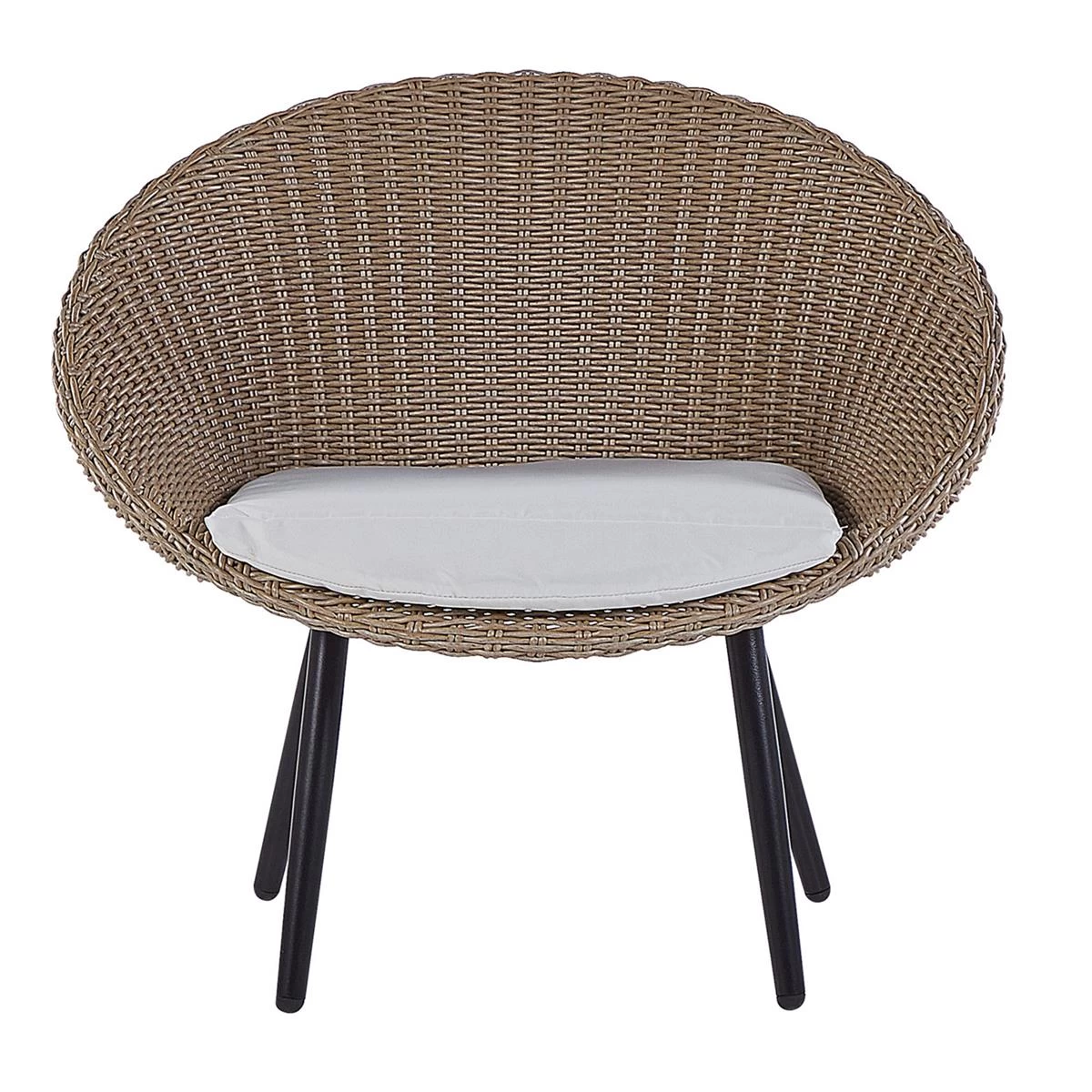 Beliani - ORTIGIA - Bistroset Voor 2 - Natuurlijk - PE Rotan - Afbeelding 3