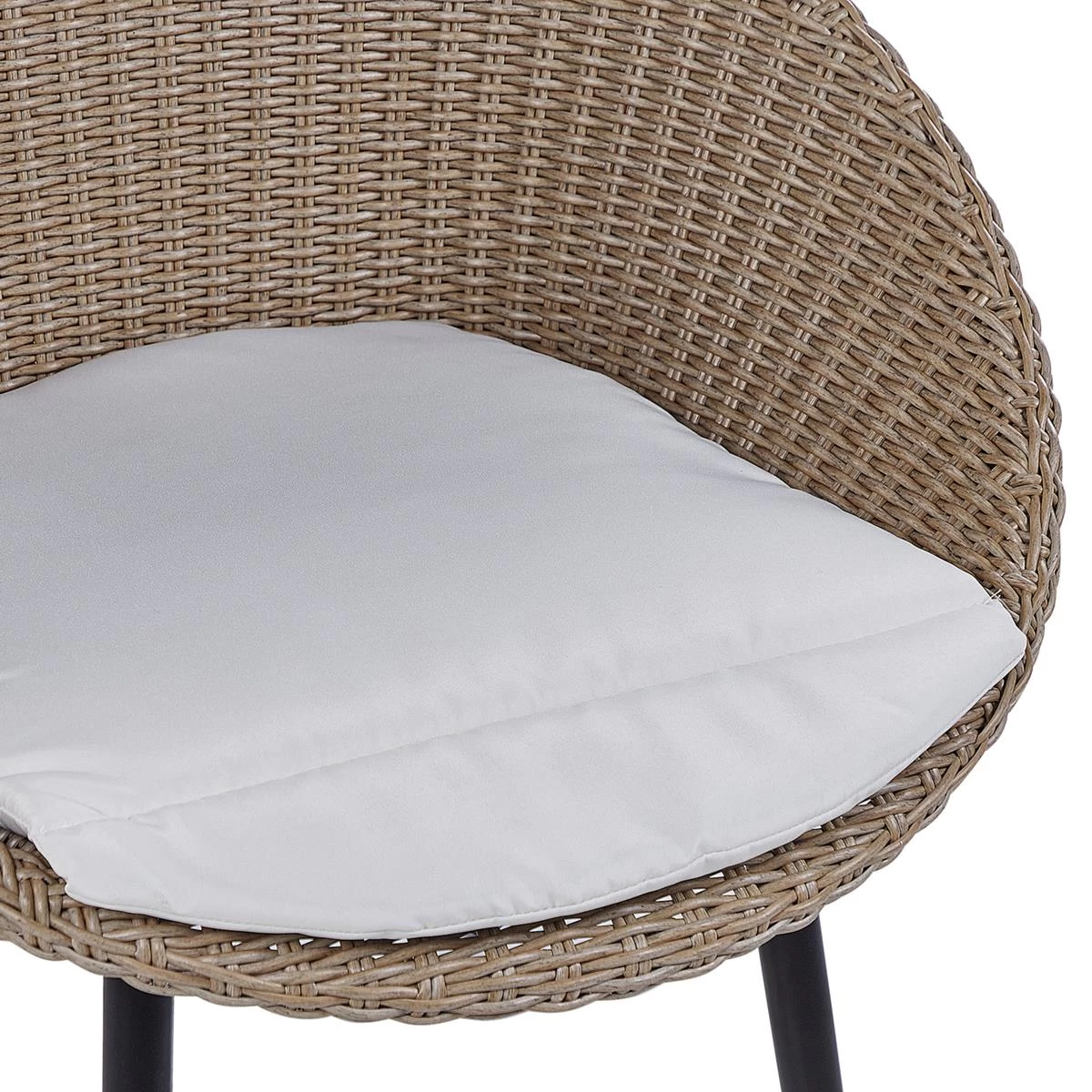 Beliani - ORTIGIA - Bistroset Voor 2 - Natuurlijk - PE Rotan - Afbeelding 6