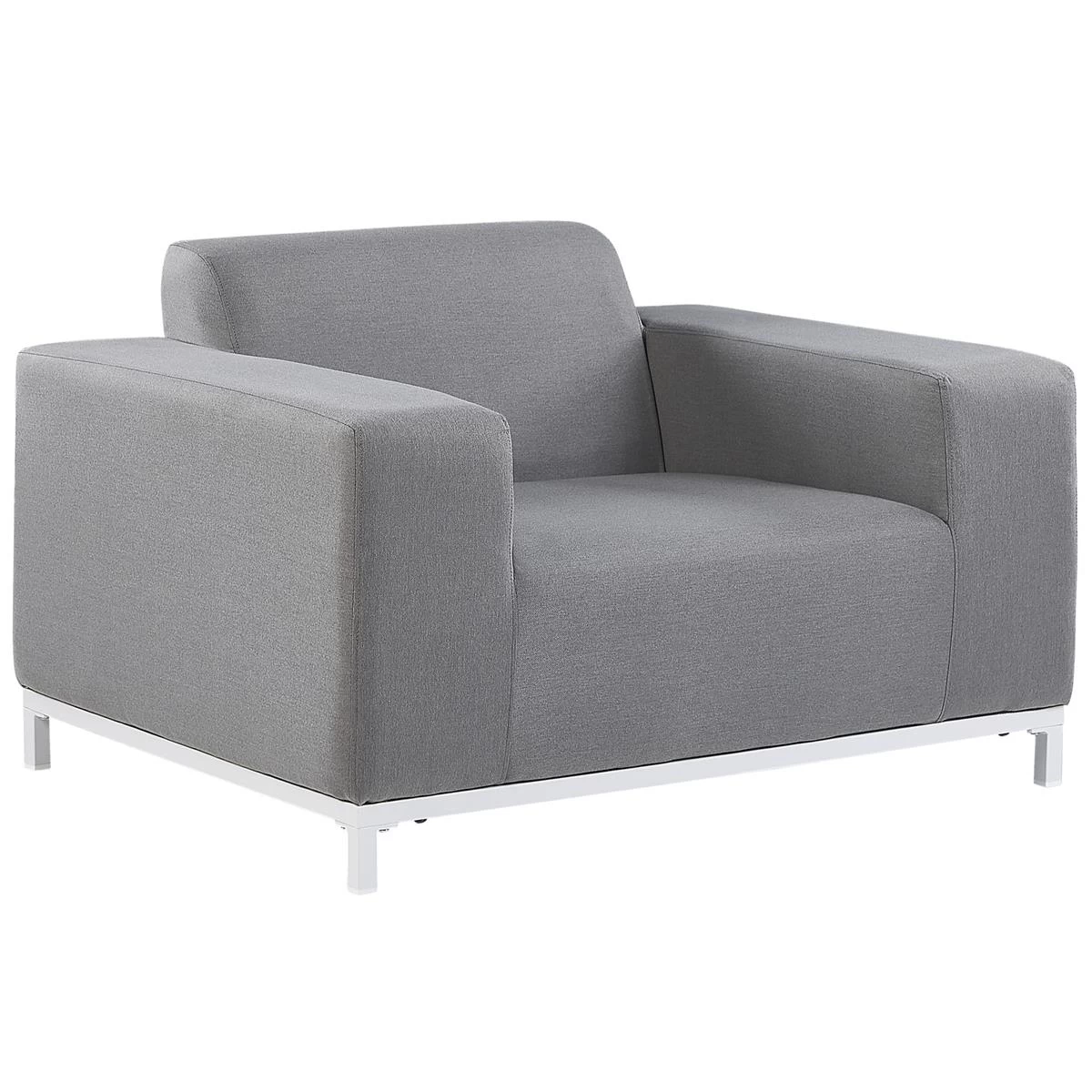 Beliani - ROVIGO - Tuinstoel Set Van 2 - Grijs - Polyester - Afbeelding 4