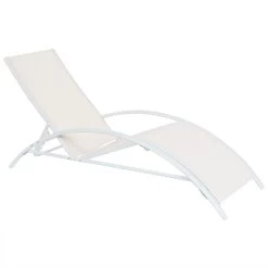 Beliani - GAETA - Zonnenbed - Beige - Staal