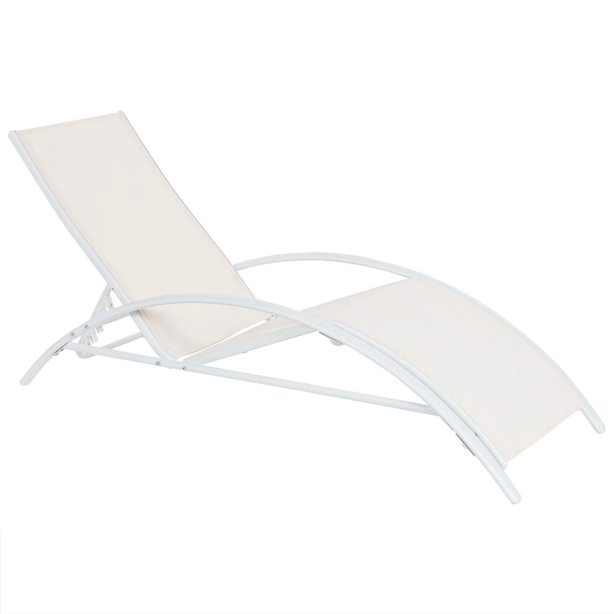 Beliani - GAETA - Zonnenbed - Beige - Staal