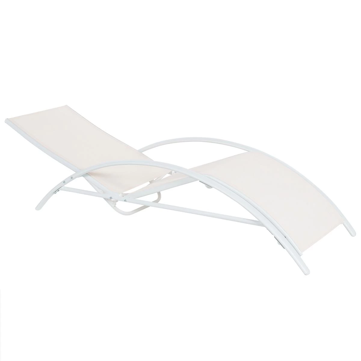 Beliani - GAETA - Zonnenbed - Beige - Staal - Afbeelding 3