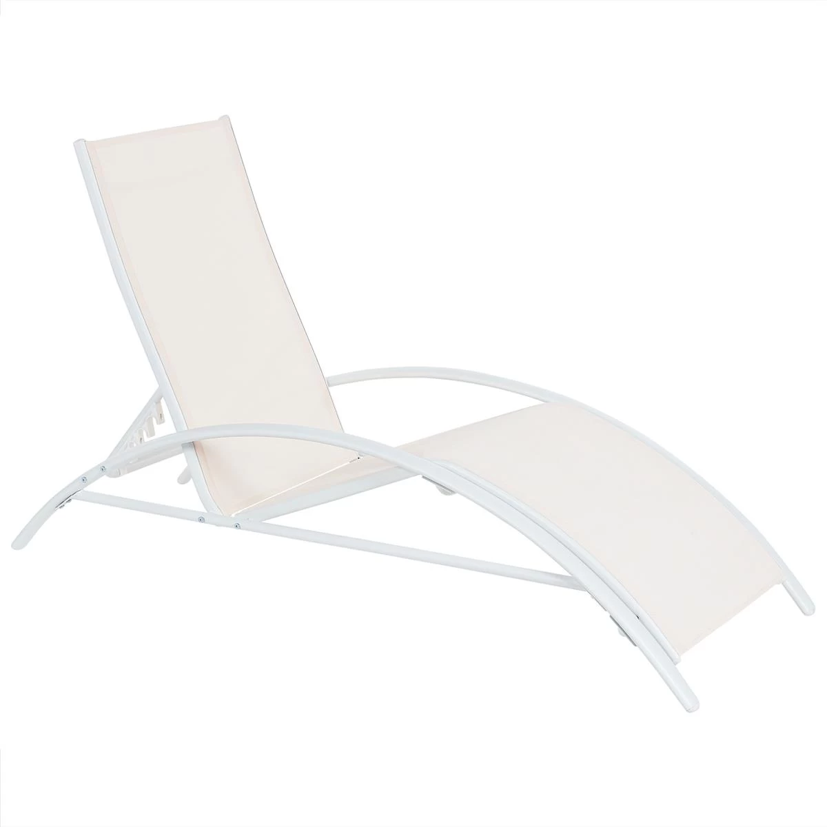 Beliani - GAETA - Zonnenbed - Beige - Staal - Afbeelding 4