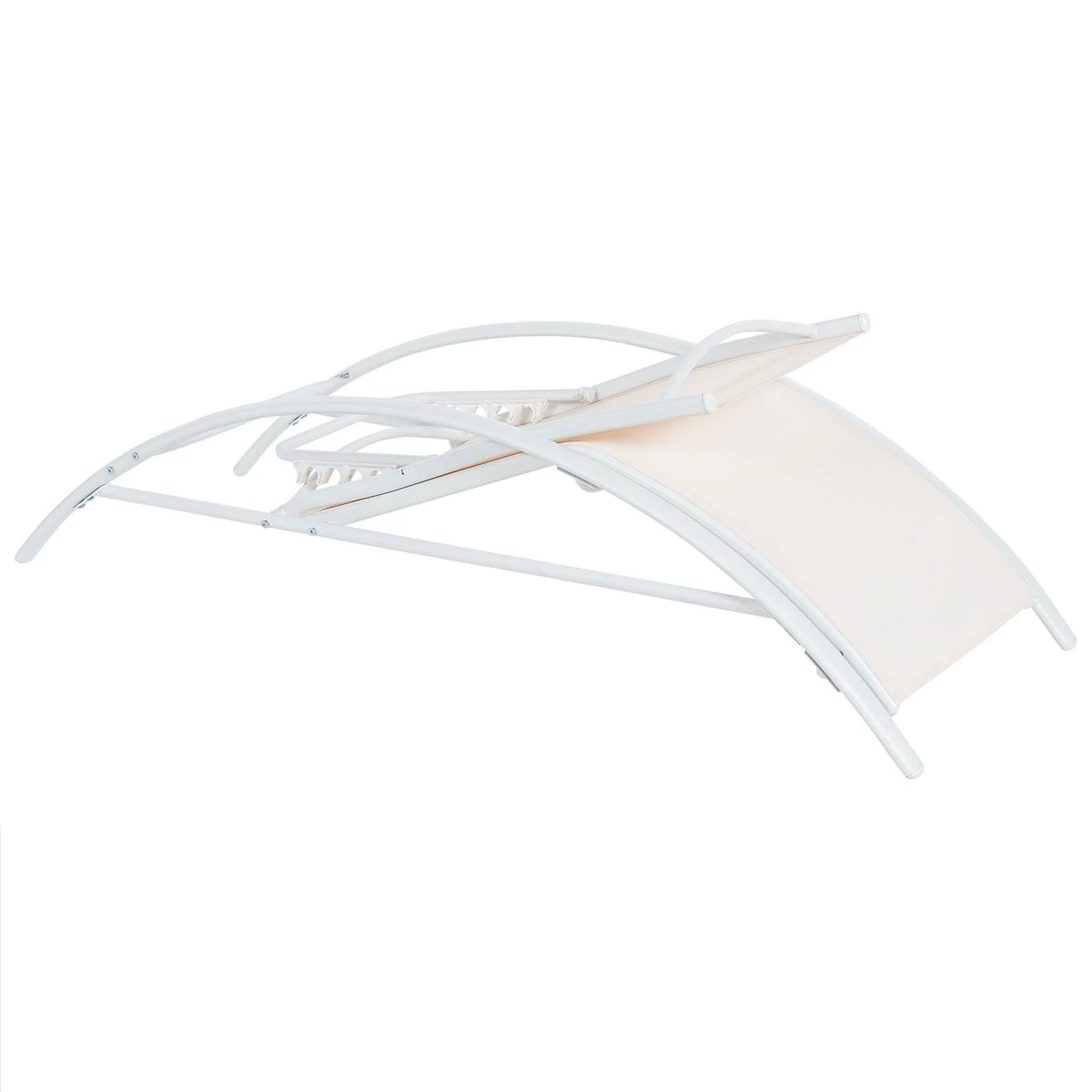 Beliani - GAETA - Zonnenbed - Beige - Staal - Afbeelding 6