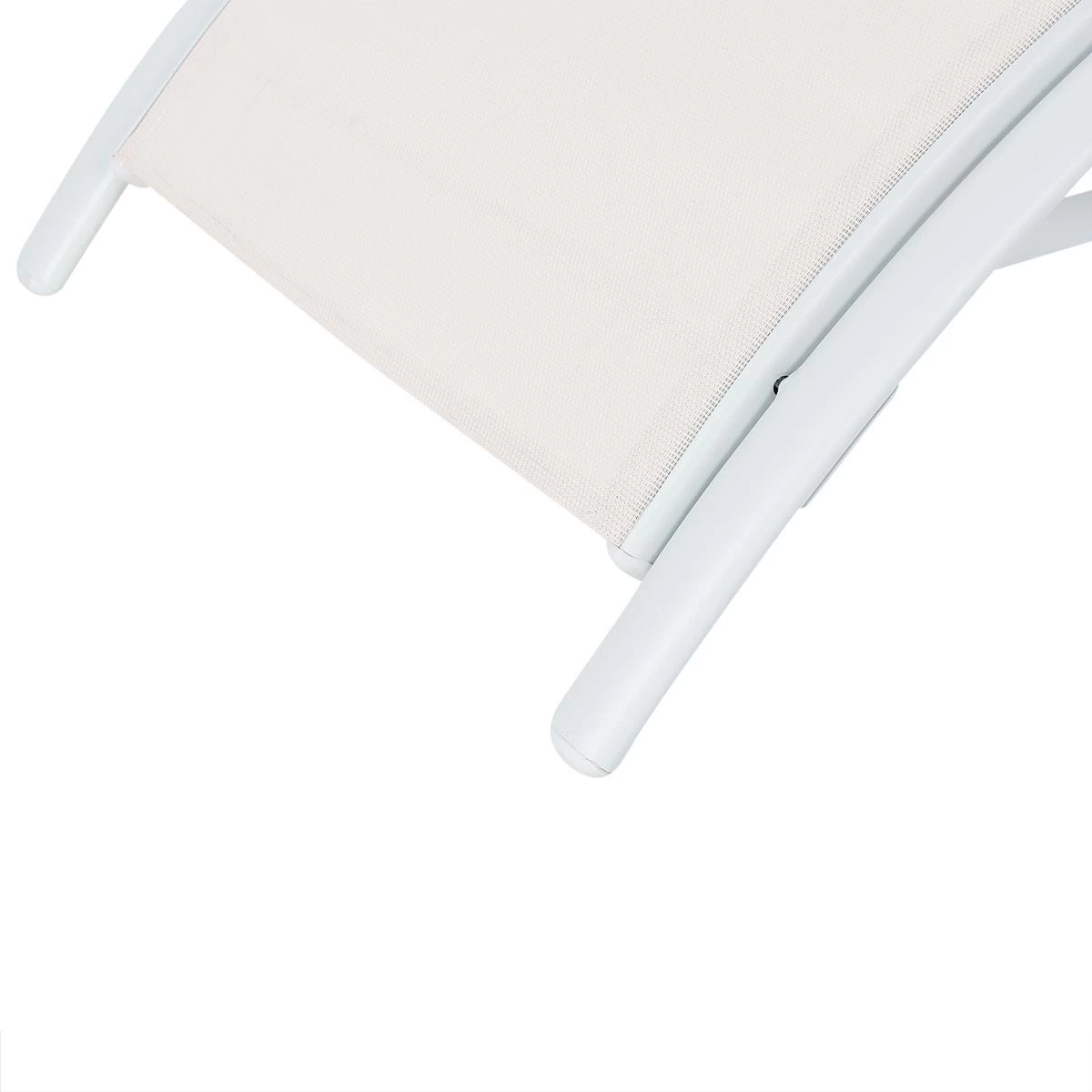 Beliani - GAETA - Zonnenbed - Beige - Staal - Afbeelding 8