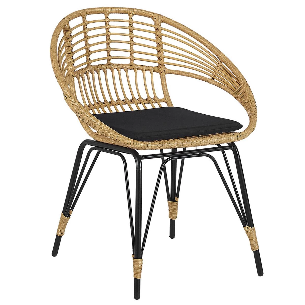 Beliani - PELLARO - Bistroset Voor 2 - Natuurlijk - PE Rotan - Afbeelding 9