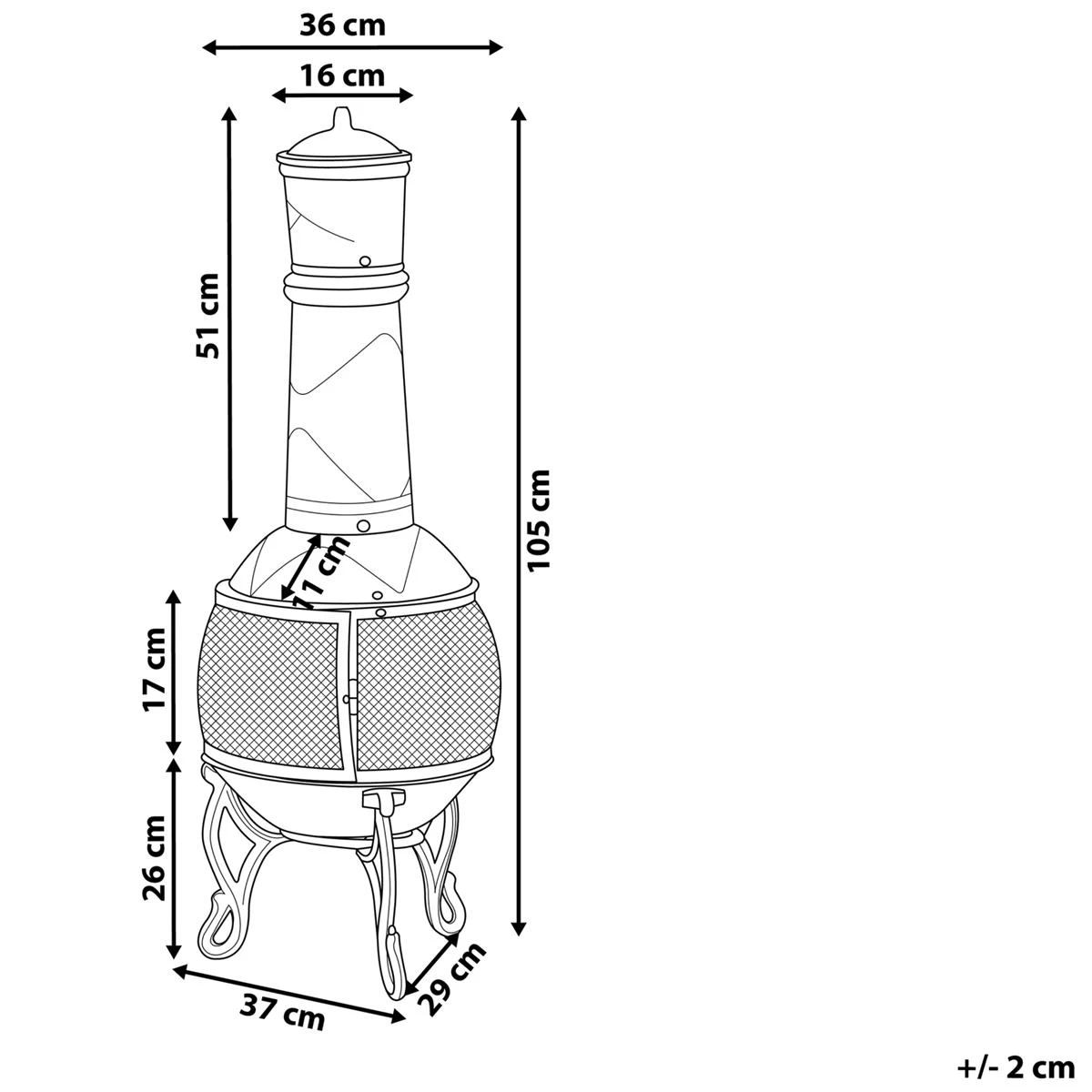 Beliani - TACORA - Vuurkorf - Messing - Staal - Afbeelding 7