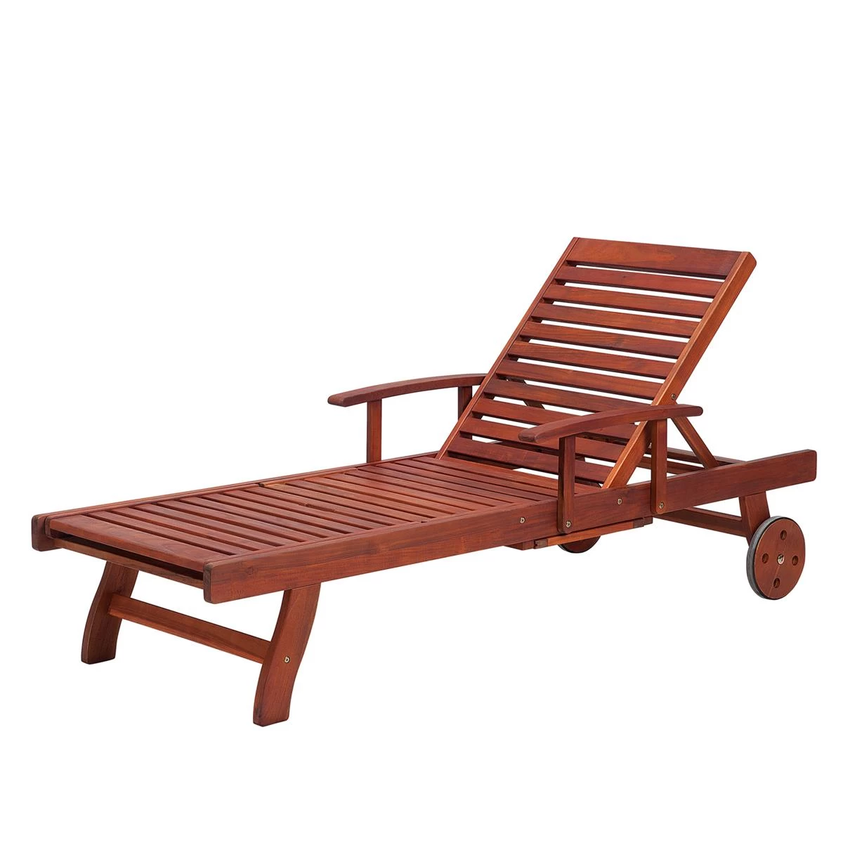 Beliani - MARLBORO | JAVA | TOSCANA - Ligstoel - Donkere Houtkleur - Afbeelding 5
