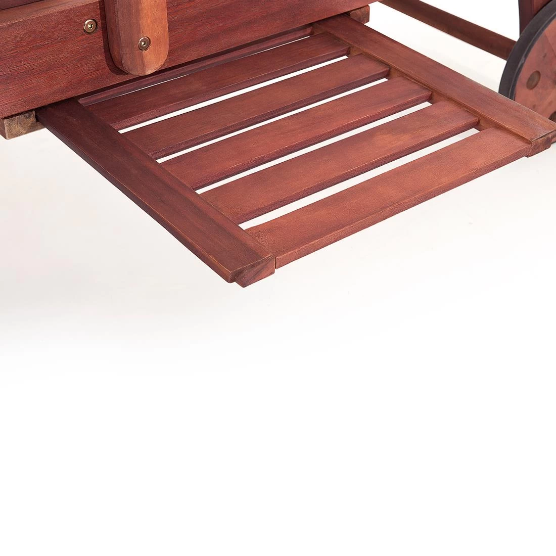 Beliani - MARLBORO | JAVA | TOSCANA - Ligstoel - Donkere Houtkleur - Afbeelding 8