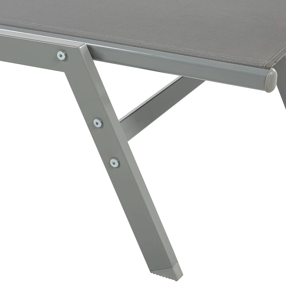 Beliani - VERNAZZA - Strandstoel - Grijs - Staal - Afbeelding 6