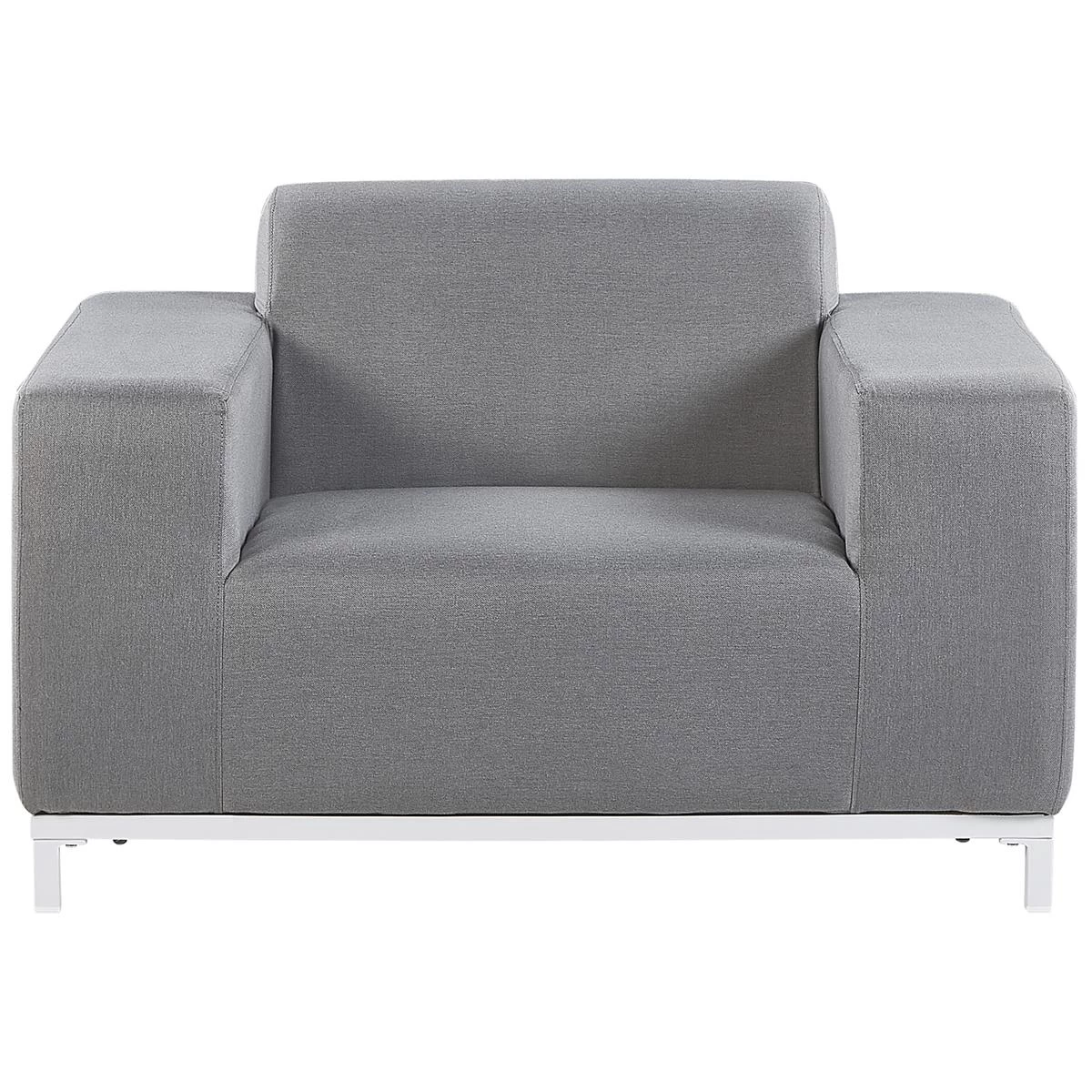 Beliani - ROVIGO - Tuinstoel Set Van 2 - Grijs - Polyester - Afbeelding 3