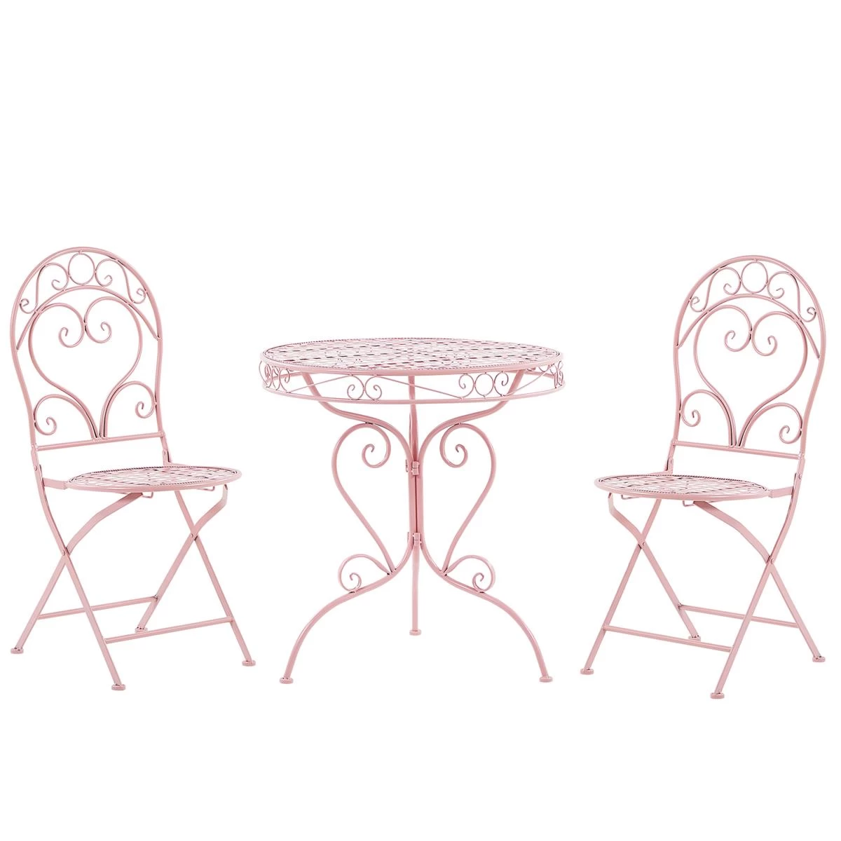 Beliani - ALBINIA - Bistroset Voor 2 - Roze - Metaal