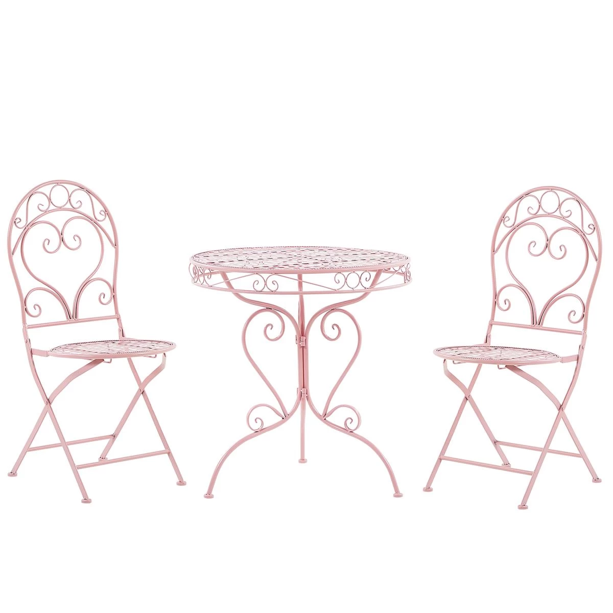 Beliani - ALBINIA - Bistroset Voor 2 - Roze - Metaal - Afbeelding 3