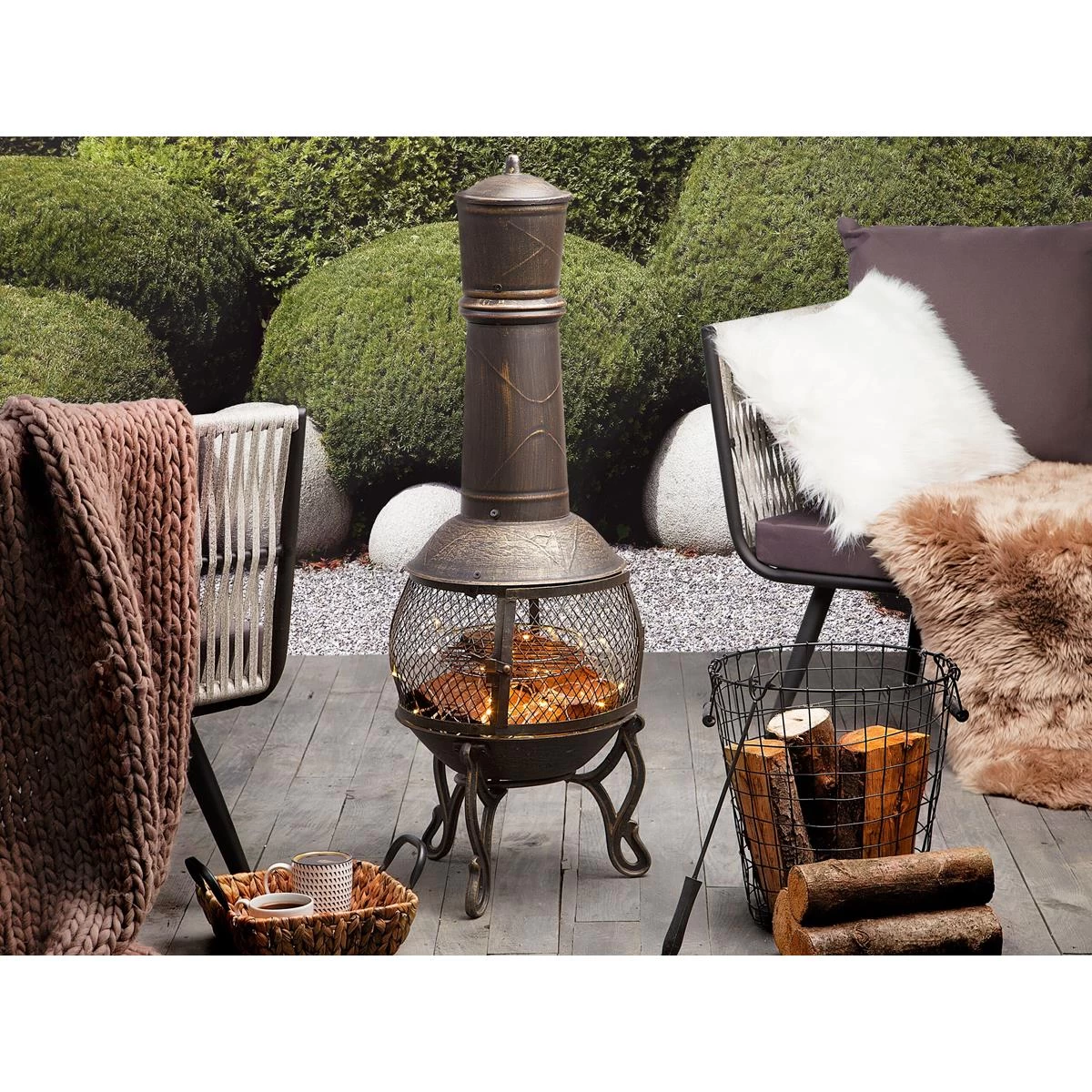 Beliani - TACORA - Vuurkorf - Messing - Staal - Afbeelding 2