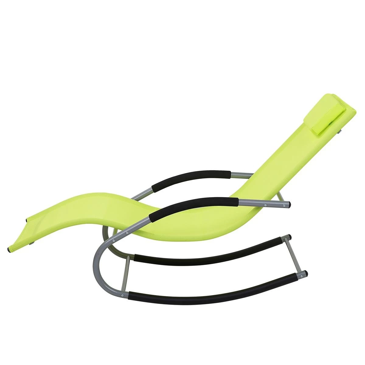 Beliani - CARANO - Strandstoel - Groen - Staal - Afbeelding 5