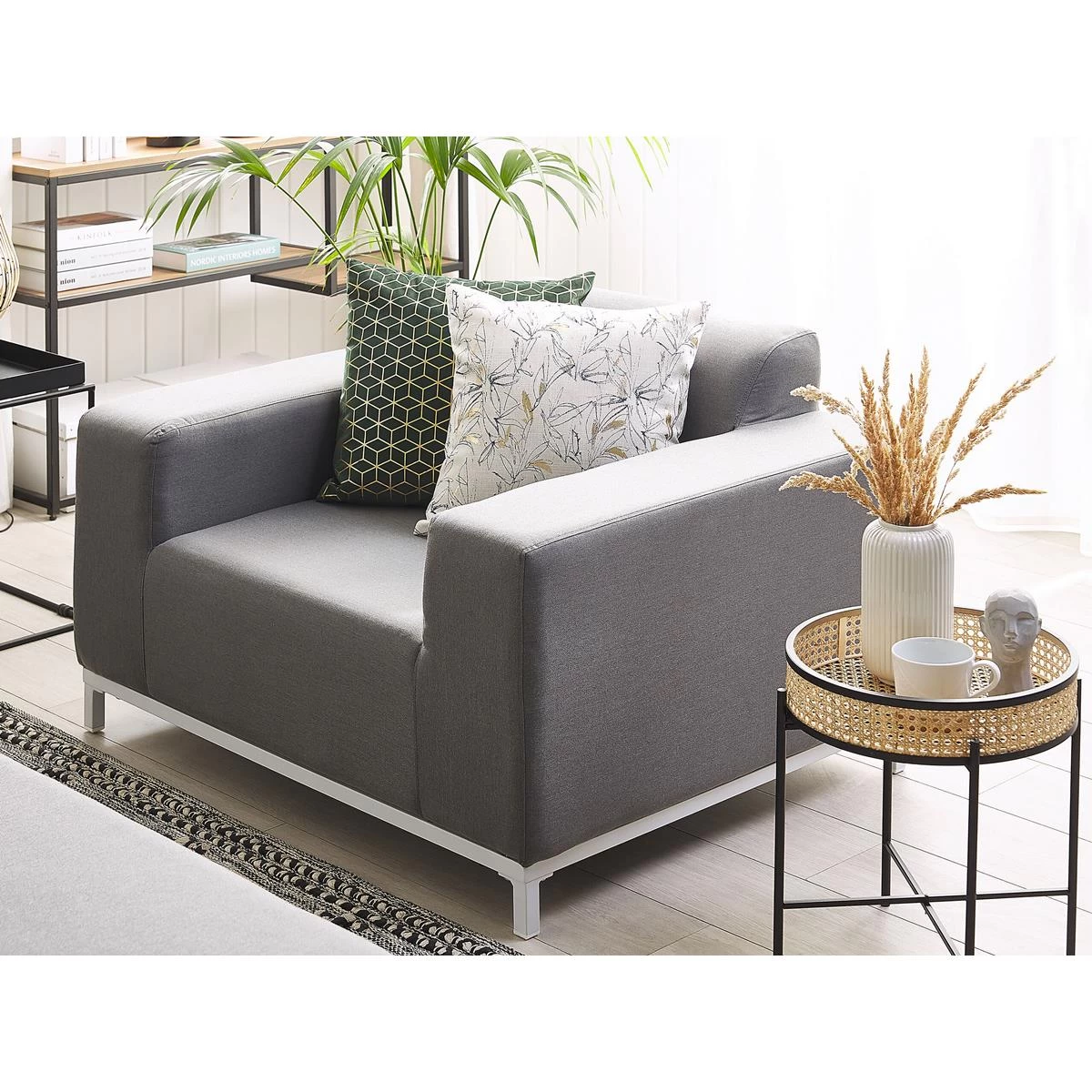 Beliani - ROVIGO - Tuinstoel Set Van 2 - Grijs - Polyester - Afbeelding 2