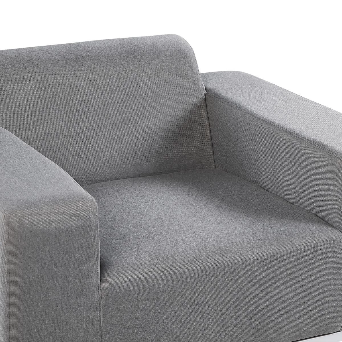 Beliani - ROVIGO - Tuinstoel Set Van 2 - Grijs - Polyester - Afbeelding 6