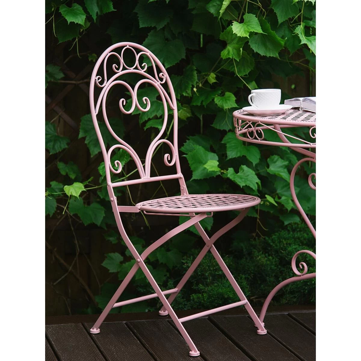 Beliani - ALBINIA - Bistroset Voor 2 - Roze - Metaal - Afbeelding 5