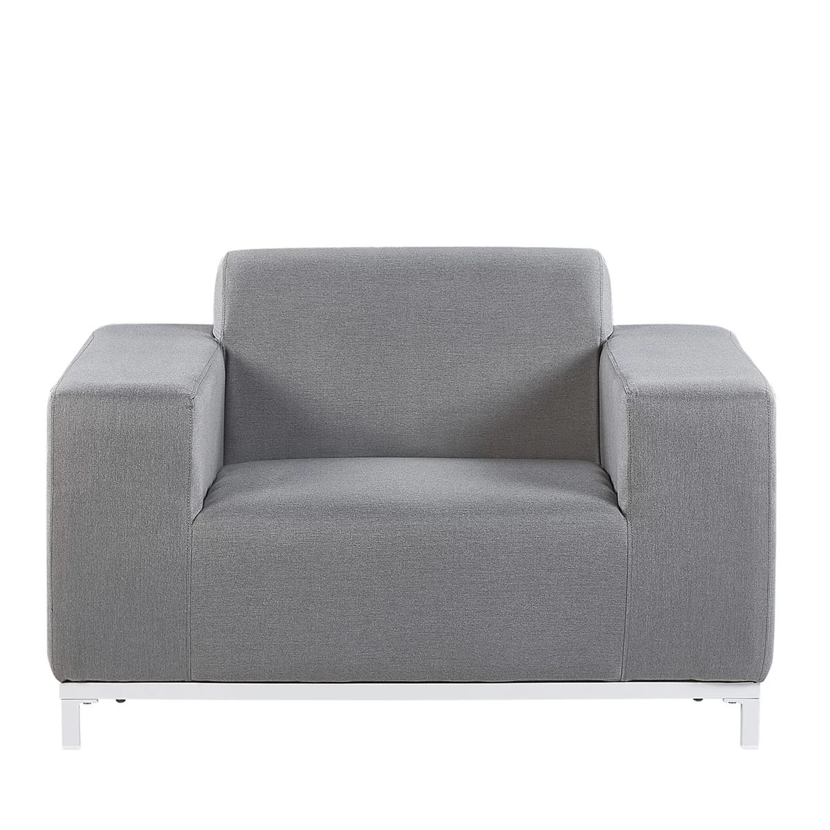 Beliani - ROVIGO - Loungeset Voor 5 - Grijs - Polyester - Afbeelding 7