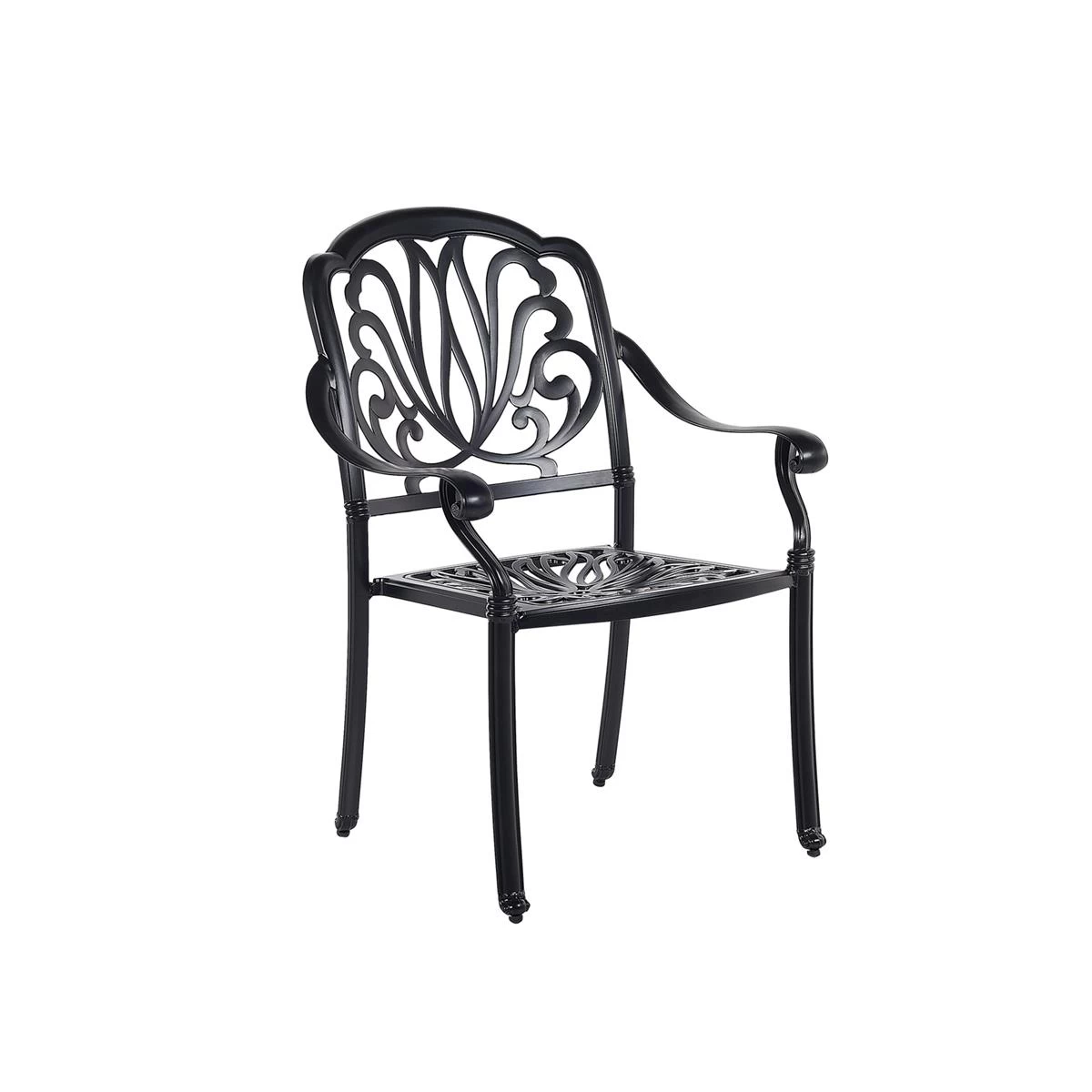 Beliani - ANCONA - Tuinset Voor 4 - Zwart - Aluminium - Afbeelding 8