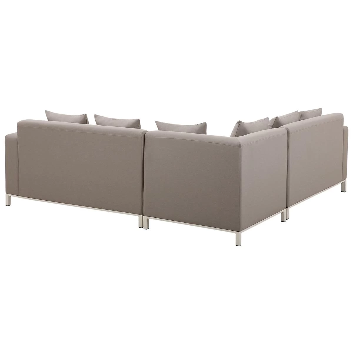 Beliani - BELIZE - Loungeset Voor 5 - Beige - Polyester - Afbeelding 5