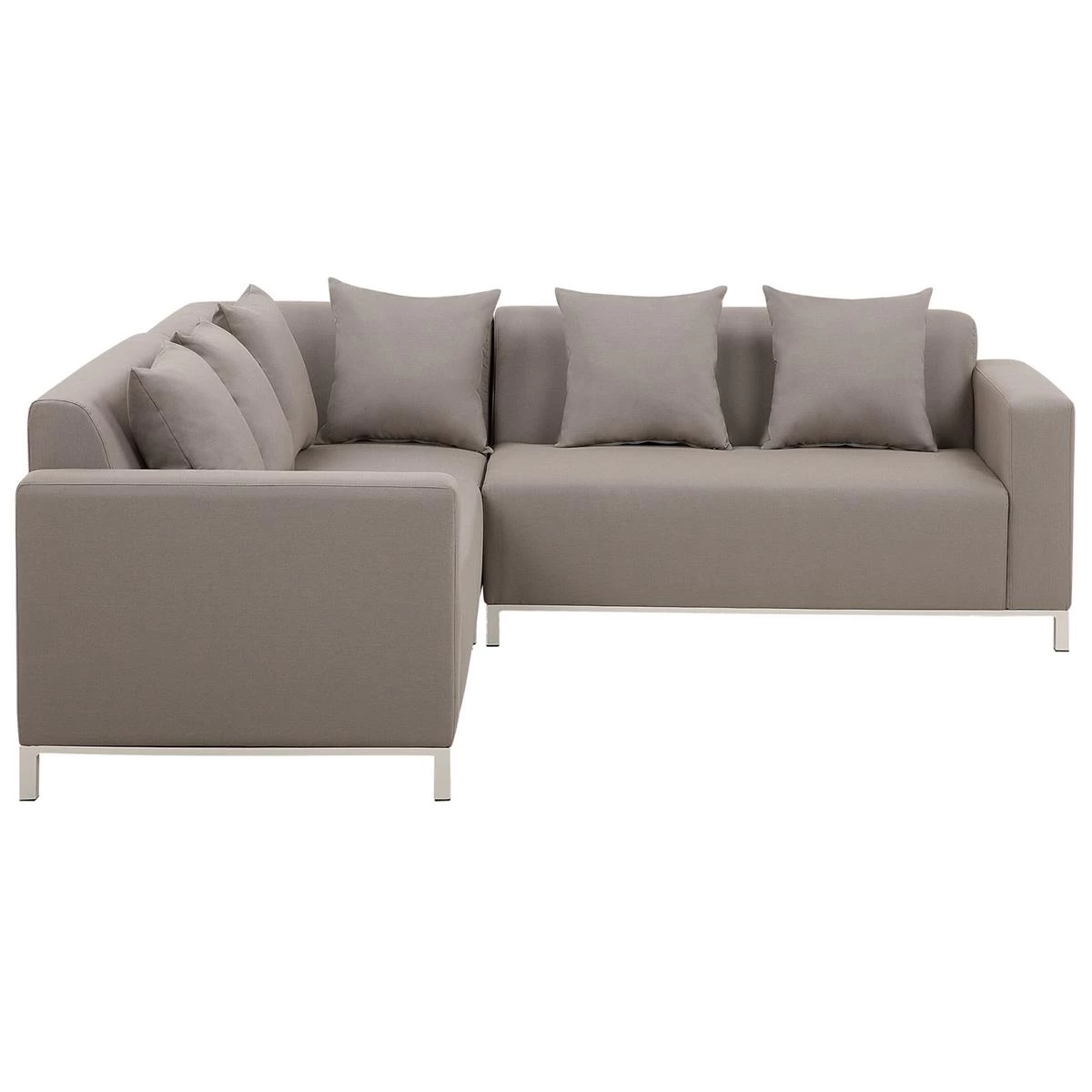Beliani - BELIZE - Loungeset Voor 5 - Beige - Polyester - Afbeelding 7