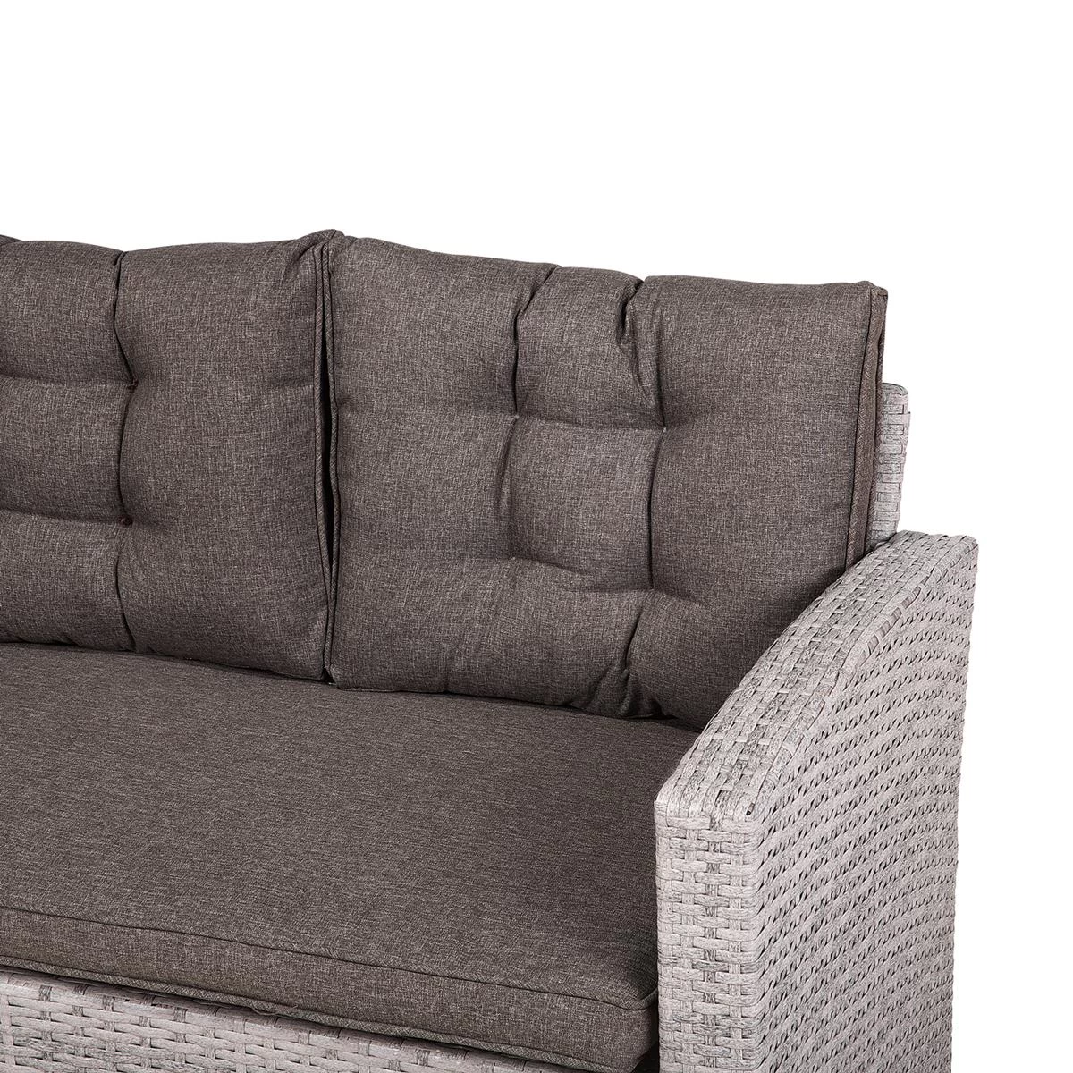 Beliani - VITERBO - Loungeset Voor 8 - Grijs - PE Rotan - Afbeelding 5