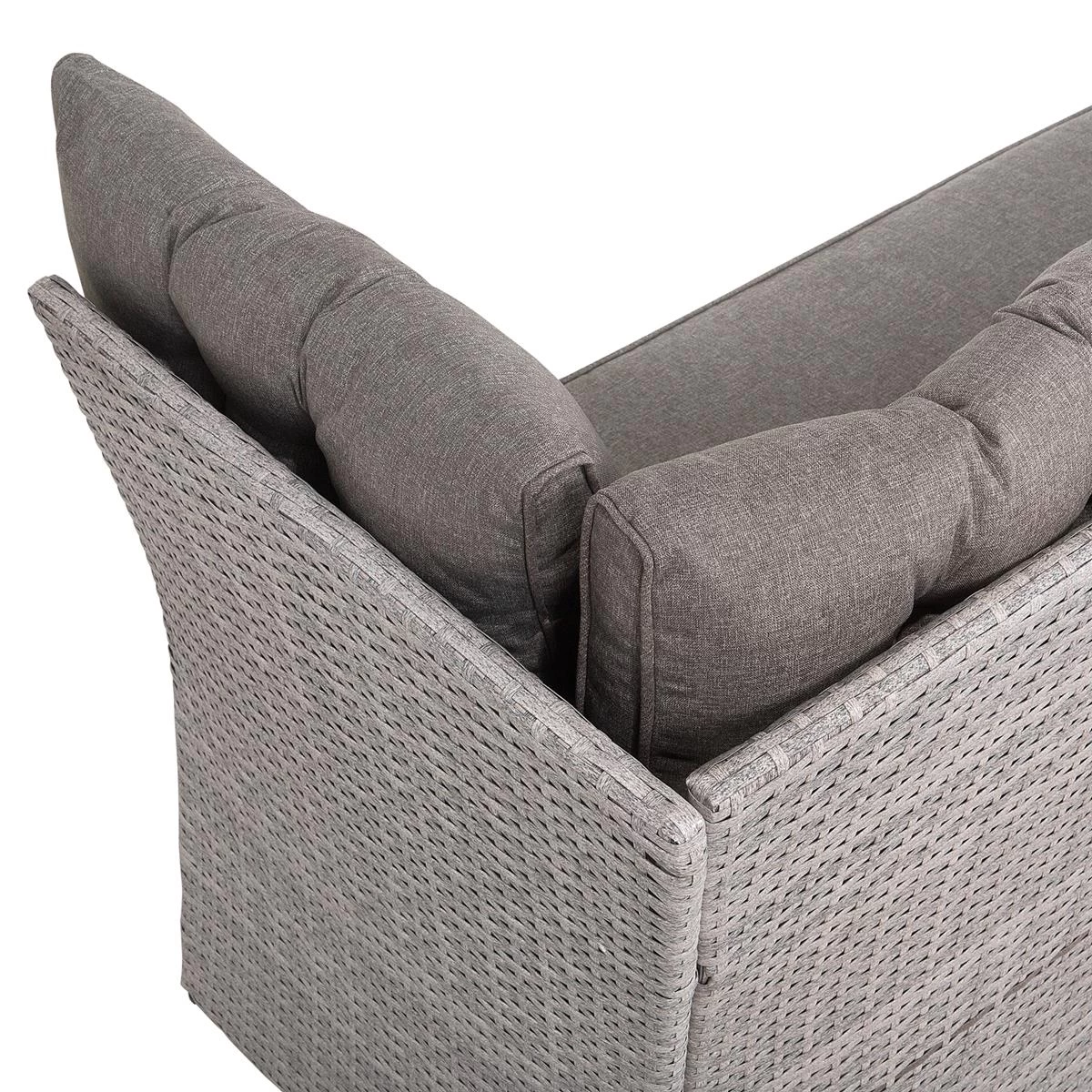 Beliani - VITERBO - Loungeset Voor 8 - Grijs - PE Rotan - Afbeelding 7