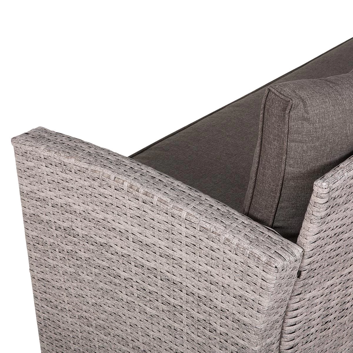 Beliani - VITERBO - Loungeset Voor 8 - Grijs - PE Rotan - Afbeelding 6