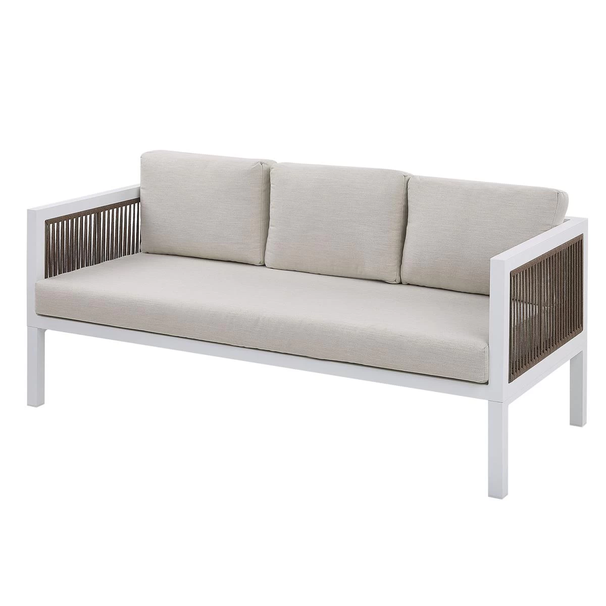 Beliani - BORELLO - Loungeset Voor 5 - Wit - Aluminium - Afbeelding 7