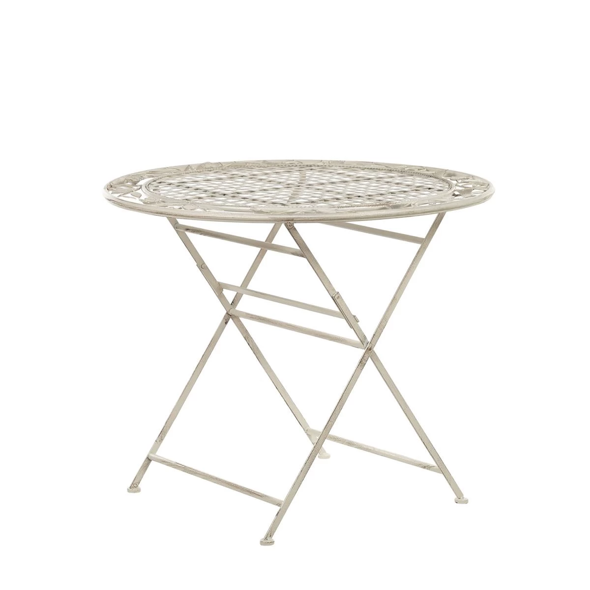 Beliani - BIVIO - Tuinset Voor 4 - Wit - IJzer - Afbeelding 7