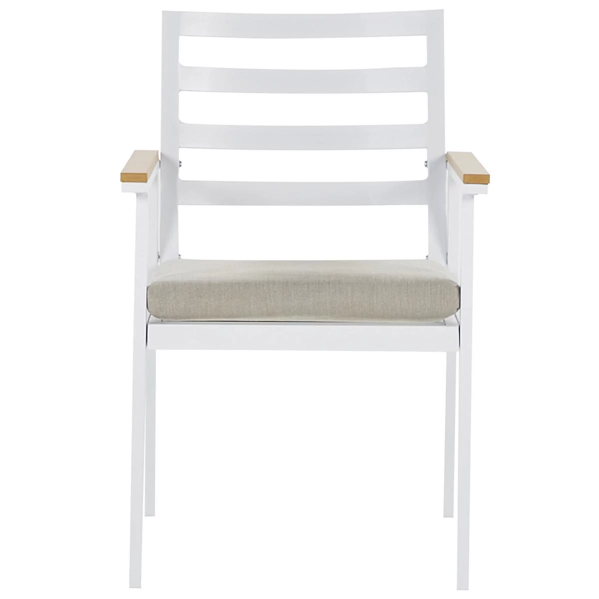 Beliani - CAVOLI - Tuinset Voor 4 - Wit|Beige - Aluminium - Afbeelding 3