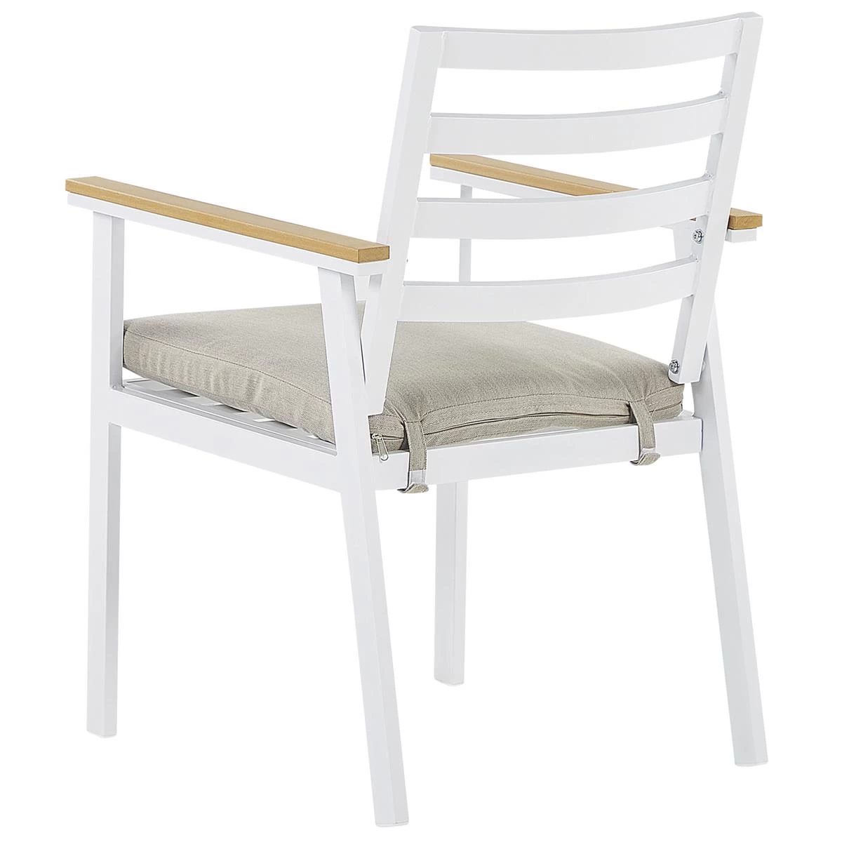 Beliani - CAVOLI - Tuinset Voor 4 - Wit|Beige - Aluminium - Afbeelding 6