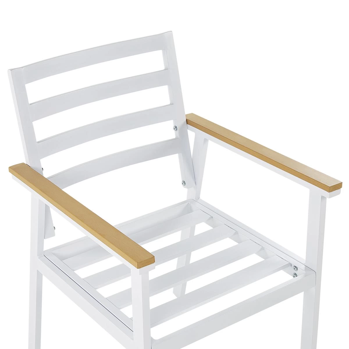 Beliani - CAVOLI - Tuinset Voor 4 - Wit|Beige - Aluminium - Afbeelding 8