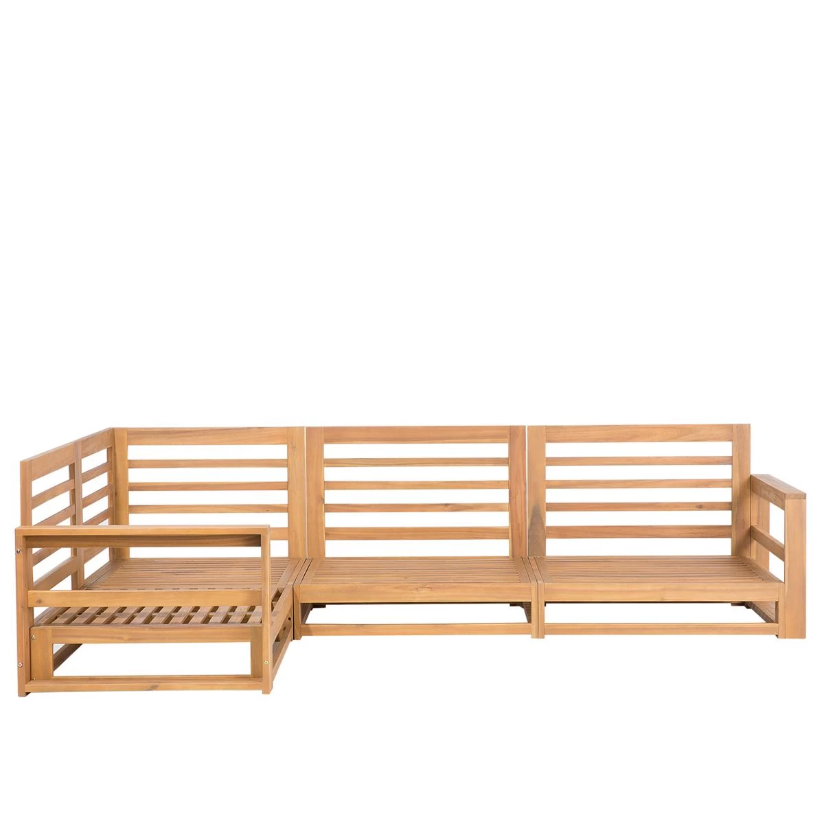 Beliani-TIMOR-Loungeset Voor 4-Lichte Houtkleur-FSC® Acaciahout - Afbeelding 10