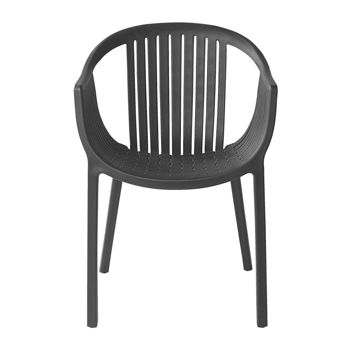 Beliani-NAPOLI -Tuinstoel Set Van 4-Zwart-Synthetisch Materiaal - Afbeelding 5